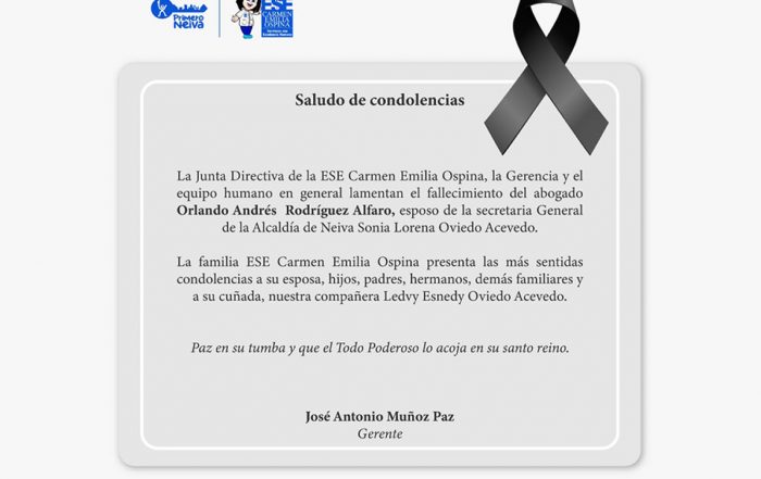 Condolencias Por Fallecimiento
