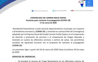 Acciones Para Contener la Propagación (Covid-19)