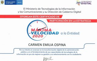 Participación en el Concurso Máxima Velocidad 2020