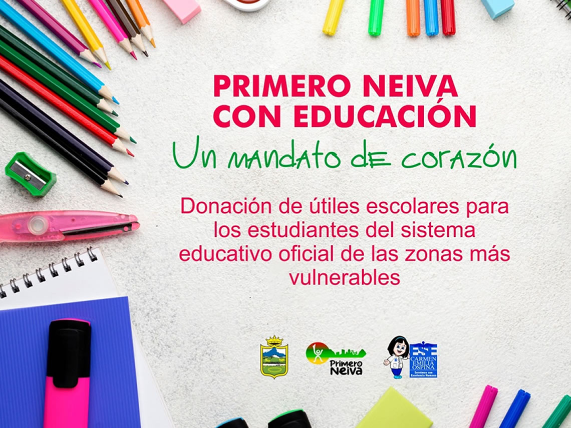 Donación de Útiles Escolares para los Estudiantes del Sistema Educativo Oficial de las Zonas Vulnerables