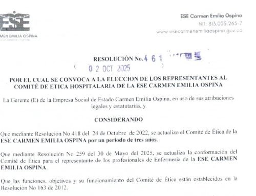 Elección de representantes ante el Comité de Ética