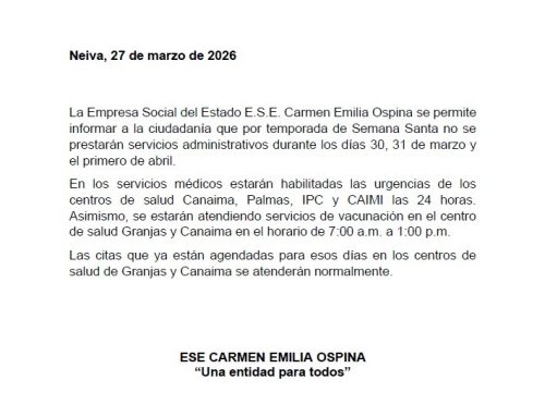 información importante