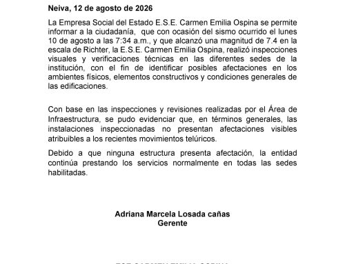 Comunicado a la ciudadanía